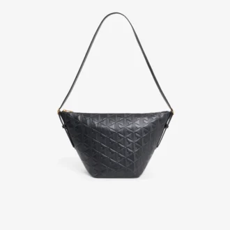 Bolso hobo de piel con relieve Maheki