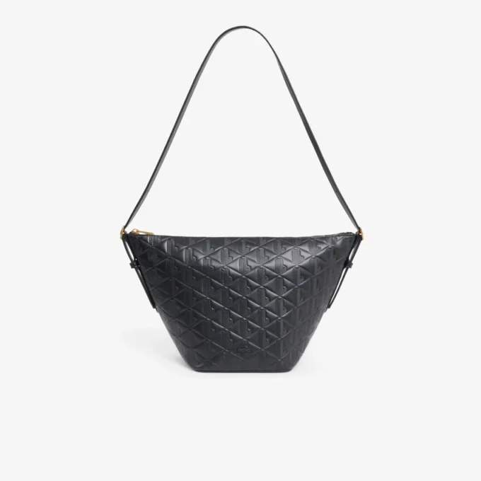 Bolso hobo de piel con relieve Maheki