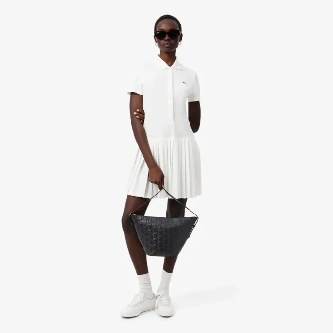 Bolso hobo de piel con relieve Maheki