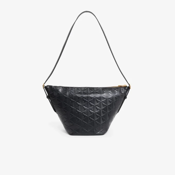 Bolso hobo de piel con relieve Maheki