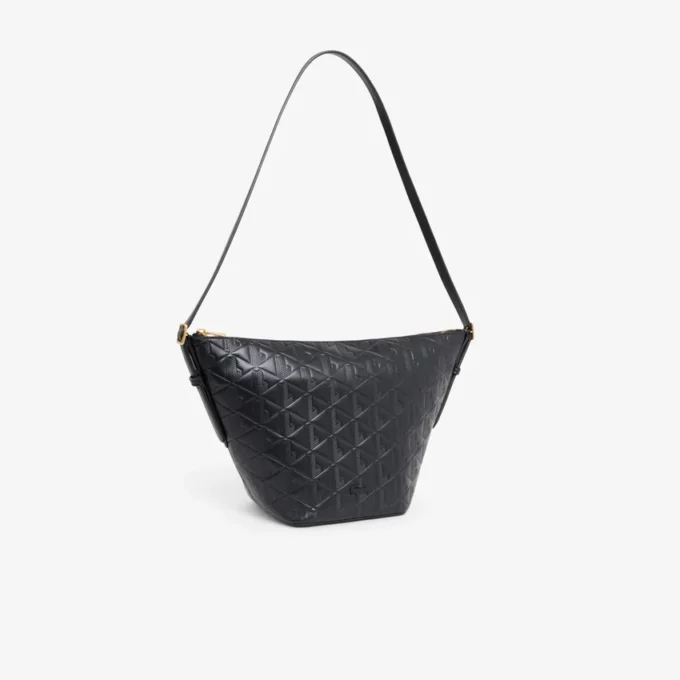 Bolso hobo de piel con relieve Maheki
