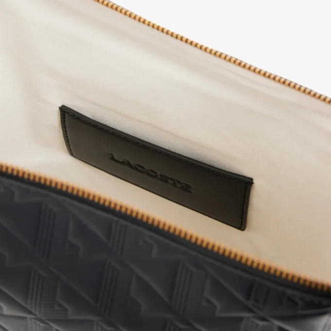 Bolso hobo de piel con relieve Maheki