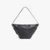 Bolso hobo pequeño de piel con relieve Maheki