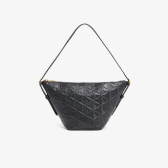 Bolso hobo pequeño de piel con relieve Maheki