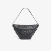 Bolso hobo pequeño de piel con relieve Maheki