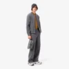 Bolso pequeño de piel con solapa y monograma