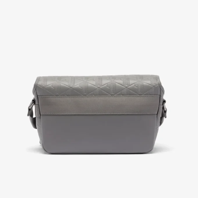Bolso pequeño de piel con solapa y monograma