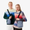 Bolso tipo cartera con estampado de cocodrilo horizontal