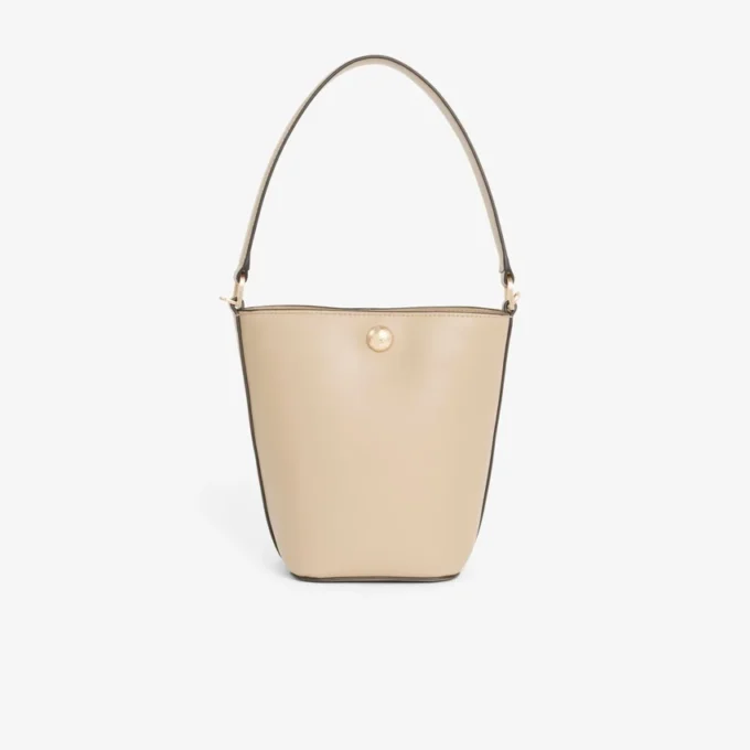 Bolso tipo cubo de piel Tennis Bliss pequeño
