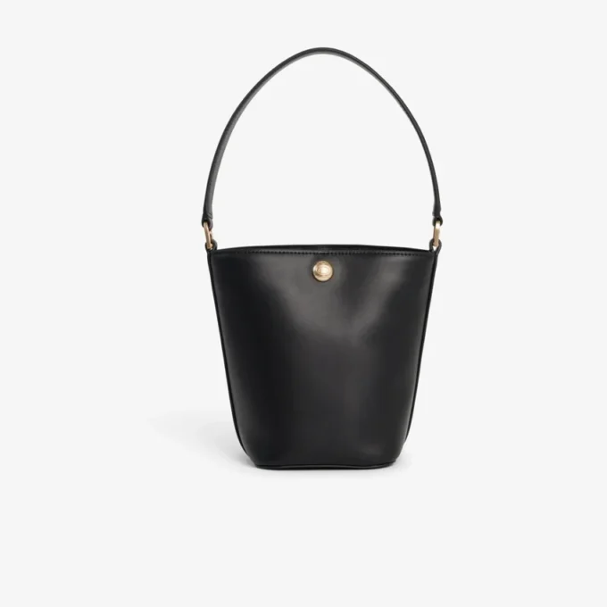 Bolso tipo cubo de piel Tennis Bliss pequeño
