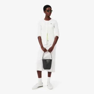 Bolso tipo cubo de piel Tennis Bliss pequeño