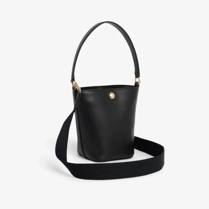 Bolso tipo cubo de piel Tennis Bliss pequeño