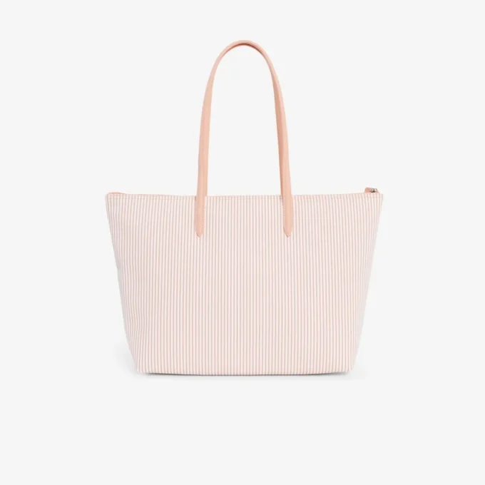 Bolso tote grande a rayas L.12.12 Concept