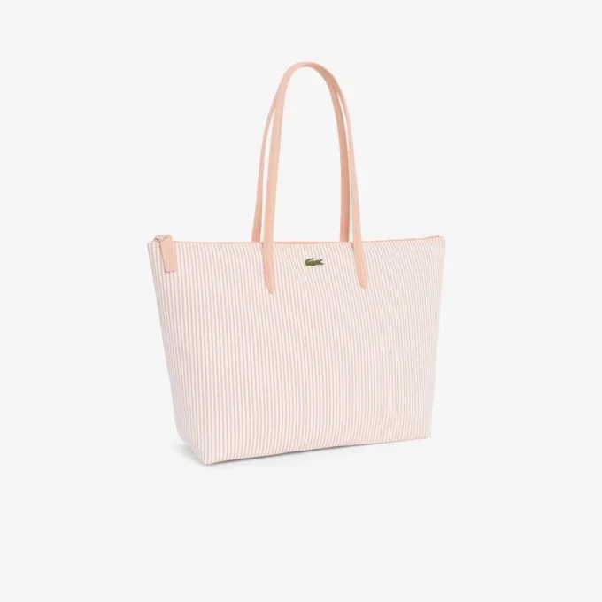 Bolso tote grande a rayas L.12.12 Concept