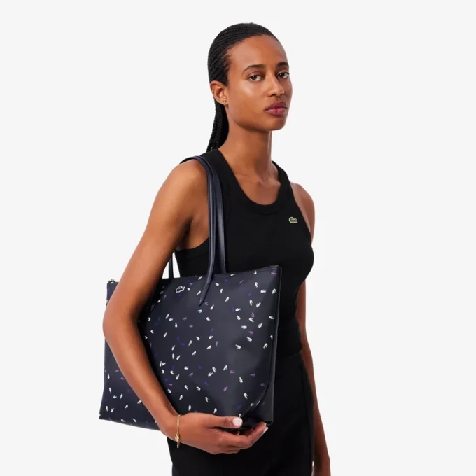 Bolso tote grande con cocodrilo