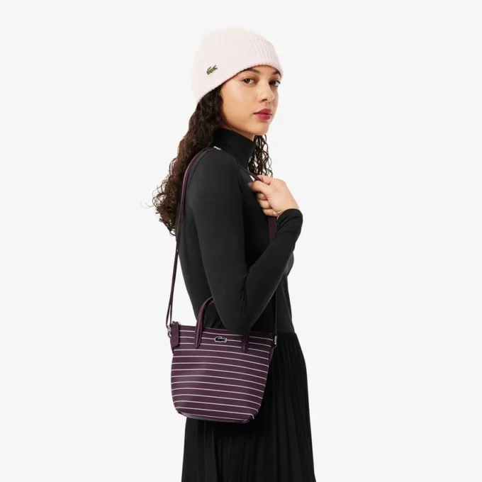 Bolso tote mini a rayas L.12.12 Concept