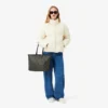 Bolso tote y bolsa Zely con textura granulada