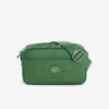 Bolso vertical de cuero con monograma
