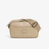 Bolso vertical de cuero con monograma