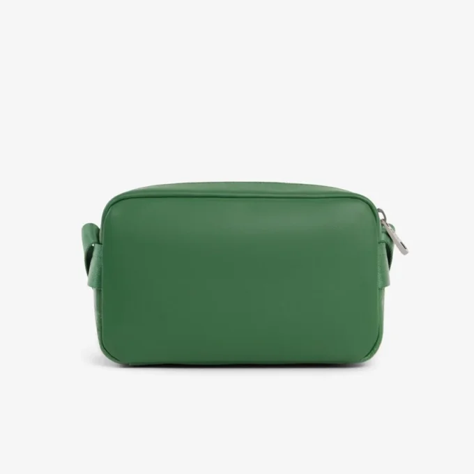 Bolso vertical de cuero con monograma
