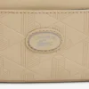 Bolso vertical de cuero con monograma
