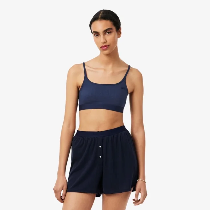 Bralette con logo en punto calado