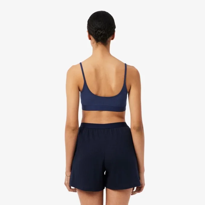 Bralette con logo en punto calado