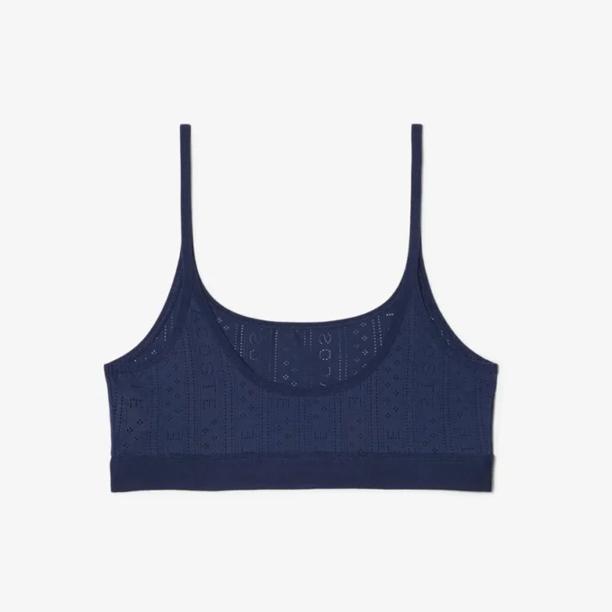 Bralette con logo en punto calado
