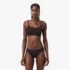 Bralette de malla con detalle de cocodrilo