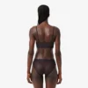 Bralette de malla con detalle de cocodrilo