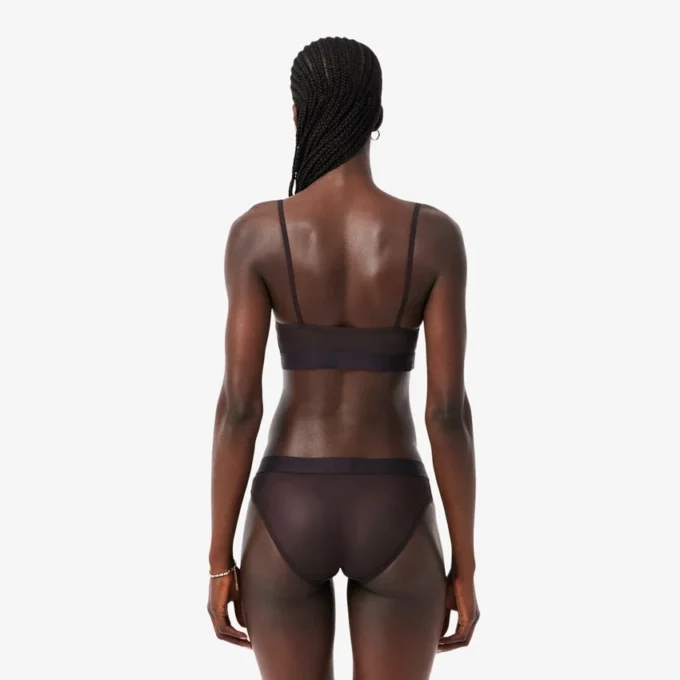 Bralette de malla con detalle de cocodrilo