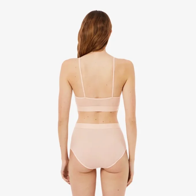 Bralette de malla con detalle de cocodrilo