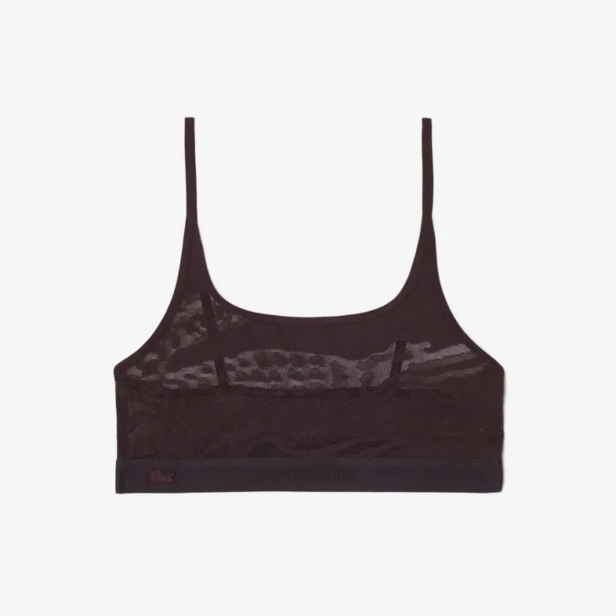 Bralette de malla con detalle de cocodrilo
