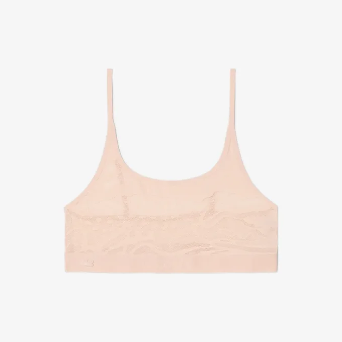 Bralette de malla con detalle de cocodrilo