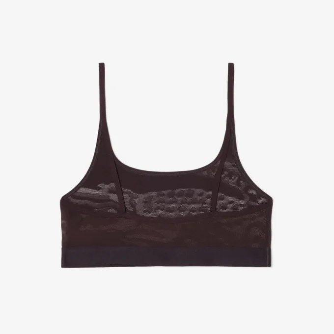 Bralette de malla con detalle de cocodrilo