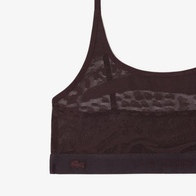 Bralette de malla con detalle de cocodrilo