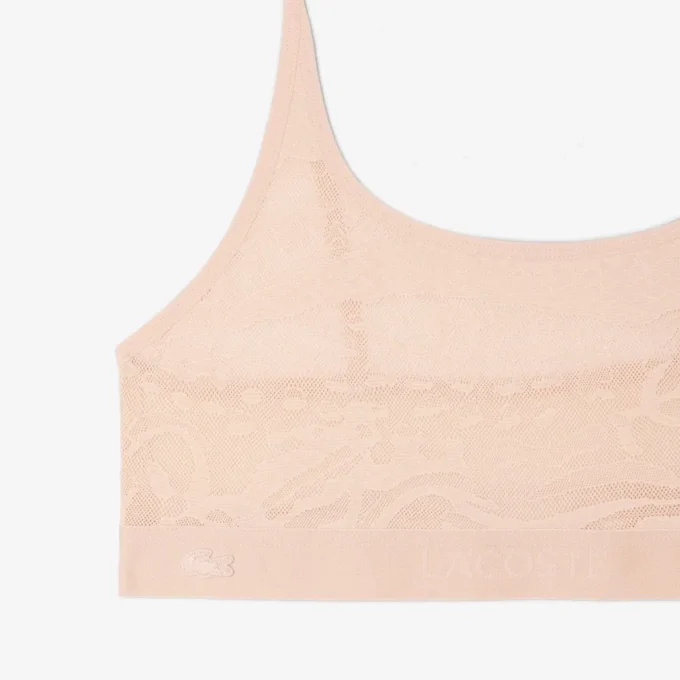 Bralette de malla con detalle de cocodrilo