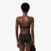 Bralette triangular con encaje y logotipo