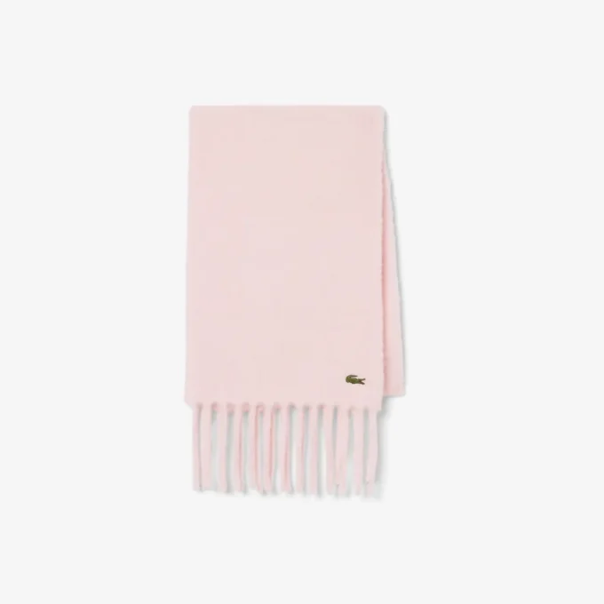 Bufanda con flecos de mezcla de alpaca para mujer