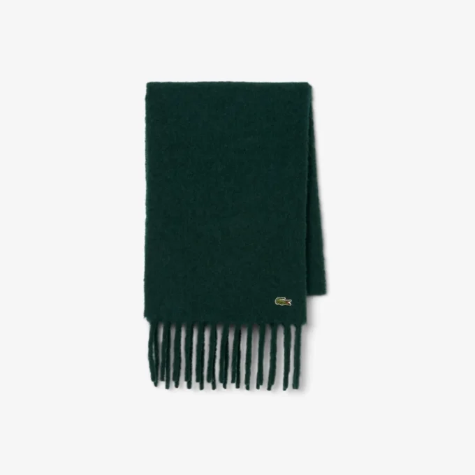 Bufanda con flecos de mezcla de alpaca para mujer
