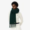Bufanda con flecos de mezcla de alpaca para mujer