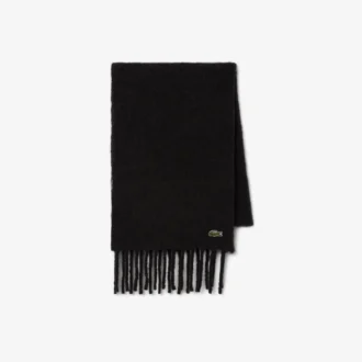 Bufanda unisex de lana de alpaca con flecos