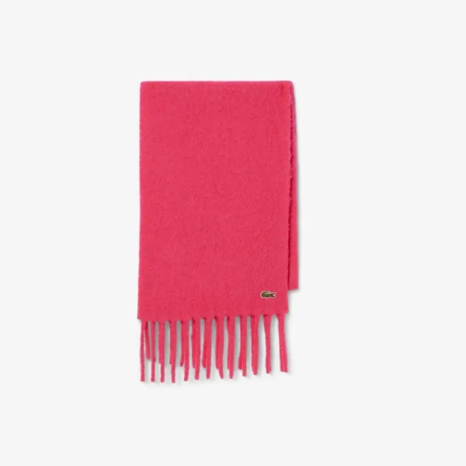 Bufanda unisex de lana de alpaca con flecos