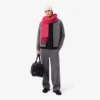 Bufanda unisex de lana de alpaca con flecos