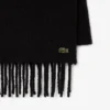Bufanda unisex de lana de alpaca con flecos