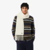 Bufanda unisex de lana de alpaca con flecos
