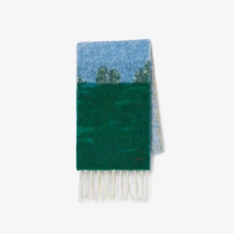 Bufanda unisex de lana de alpaca con motivo paisajístico