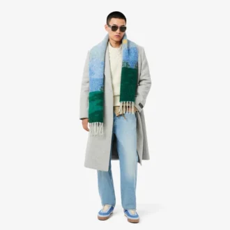 Bufanda unisex de lana de alpaca con motivo paisajístico
