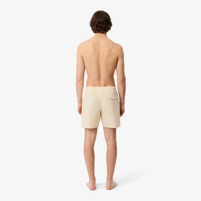 Bóxer de hombre de largo medio con rayas y textura