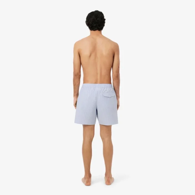 Bóxer de hombre de largo medio con rayas y textura
